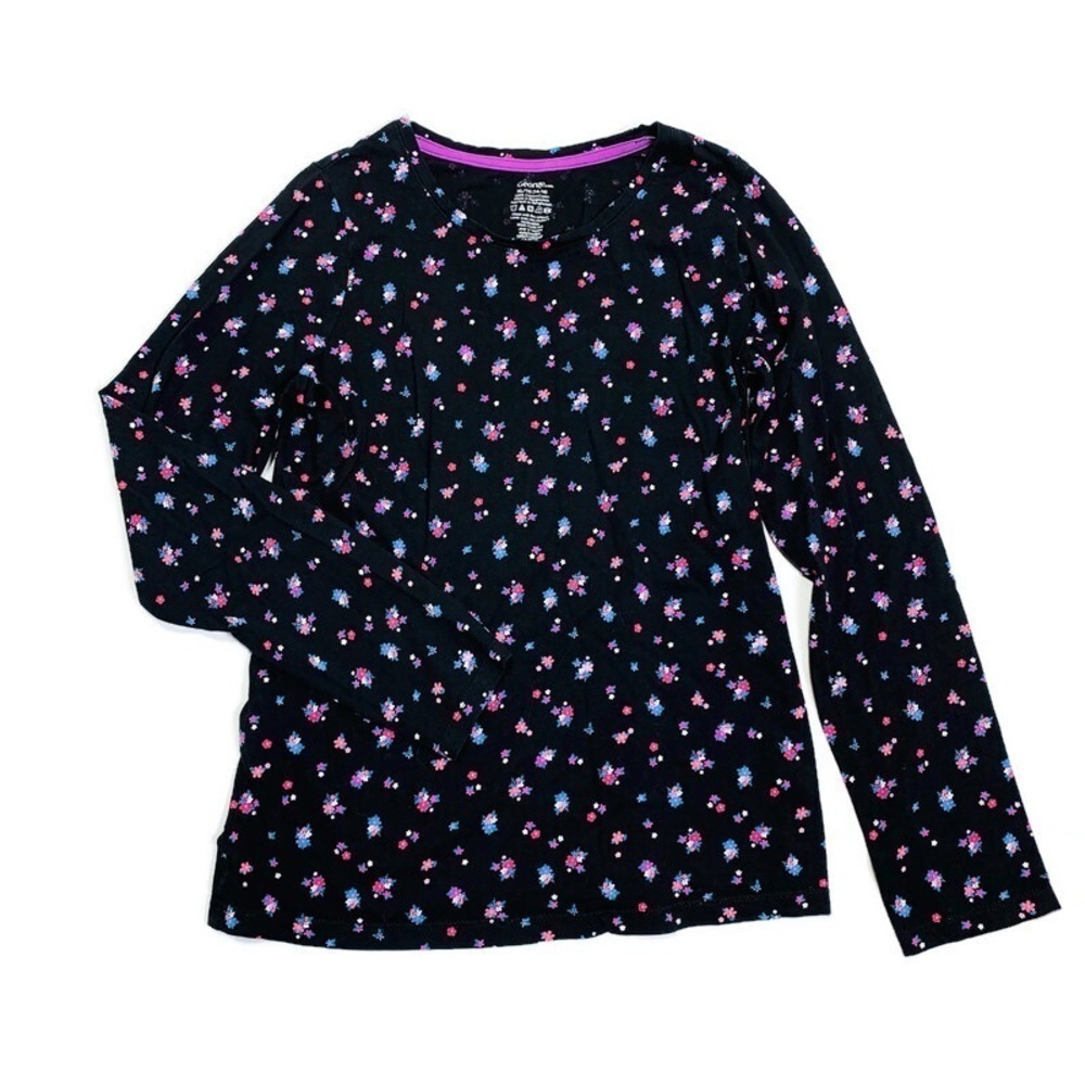 GEORGE girls 14-16Y micro floral print long sleeve tee shirt